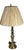 Matching pair of solid polished brass candlestick-style table lamps with classic turned baluster columns, knops, rings,...