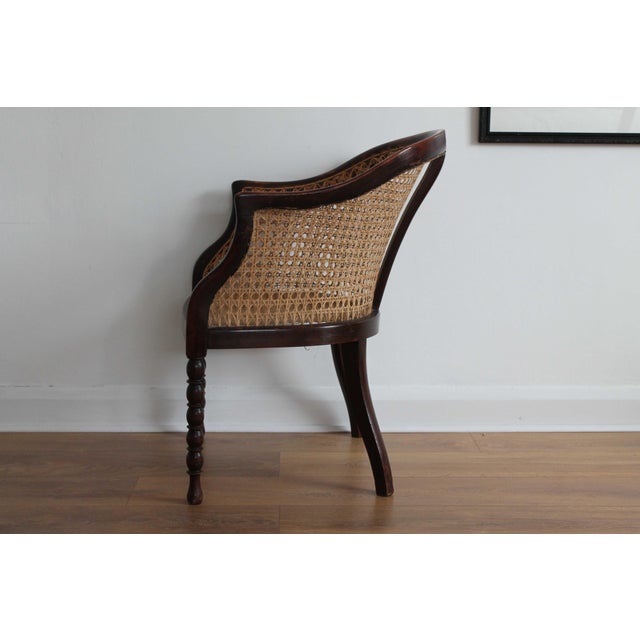 Vintage Rattan Bergere Armchair For Sale - Image 4 of 12