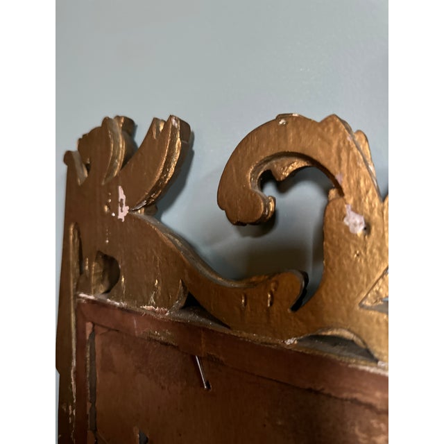 Antique Federal Style Giltwood Wall Mirror With Winged Griffins - C. 1900 For Sale - Image 9 of 14