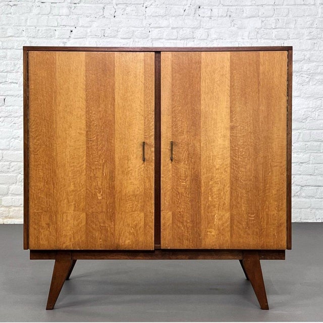 Mid-Century Modern Vintage Wooden Buffet, 1950s For Sale - Image 3 of 9