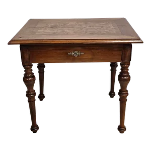 German Baroque Style Circasian Walnut and Walnut Work Table