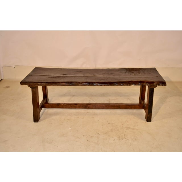 19th Century Chestnut Live Edge Coffee Table From France For Sale - Image 4 of 9