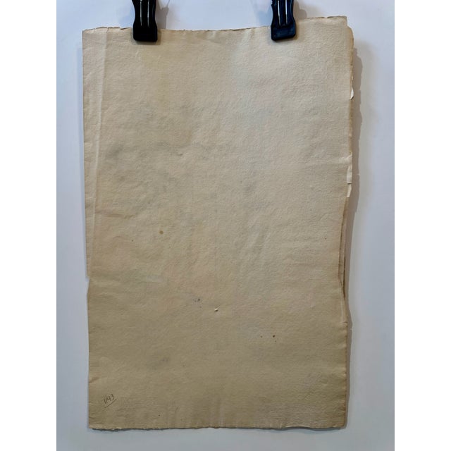 Henry Emil Salloch Original Pen and Ink on Paper Urban Scene, 1957. For Sale In Atlanta - Image 6 of 7