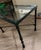 1960s Vintage Sculptural Iron Side Table After Giacometti Verdigris Finish For Sale - Image 5 of 7
