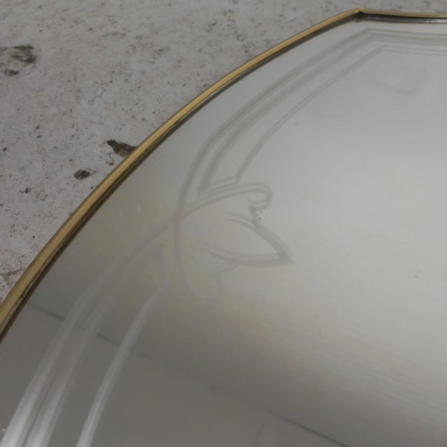 Vintage Mirror with Gold Rim, 1960s For Sale - Image 10 of 14