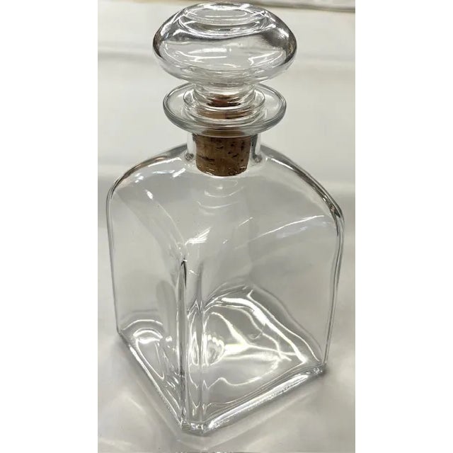 Mid-Century Modern Vintage Glass Decanter Signed Italy For Sale - Image 3 of 4