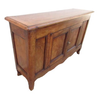 Antique French Walnut Narrow Buffet For Sale