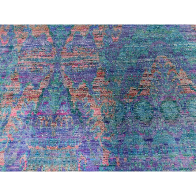 Hand Knotted Silk Rug. 8'x 10' For Sale - Image 9 of 18