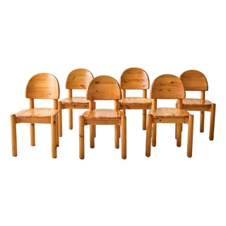 Rainer Daumiller Pine Dining Chairs, Set of 6, 1970s For Sale