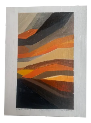 Sergiusz Powalka, Wyzni Wielki Furkotny Staw (Tatra Mountains Lake), 2022, Acrylic on Cardboard