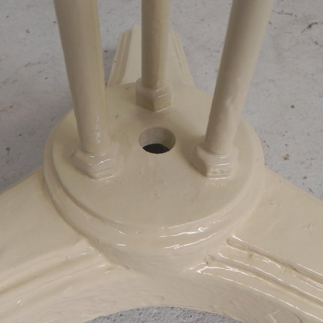Bistro Table with Cast Iron Legs and Round Steel Top, 1930s For Sale - Image 17 of 18