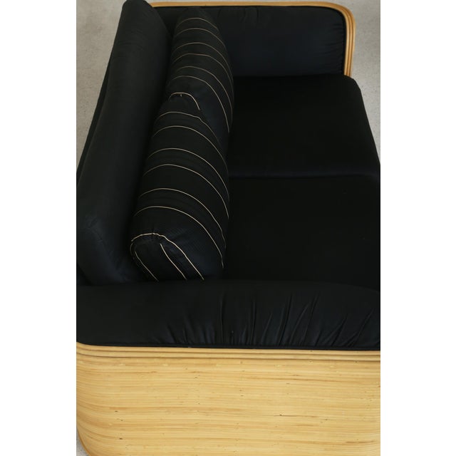 Late 20th Century Pencil Reed Loveseat Sofa For Sale - Image 9 of 11