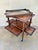 French Art Deco Folding Bar Cart with Drop-Leaf Shelves, Walnut Veneer, c. 1930 For Sale - Image 4 of 9