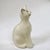 Belleek Pottery Ltd. 1990's Vintage Belleek Ireland Porcelain White Cat Figurine With Green Eyes For Sale - Image 4 of 8