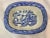 Antique Blue Willow Oval Bowl Made in England For Sale - Image 9 of 10