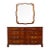 English John Widdicomb Regency Style 8-Drawer Sideboard & Mirror C1950 For Sale