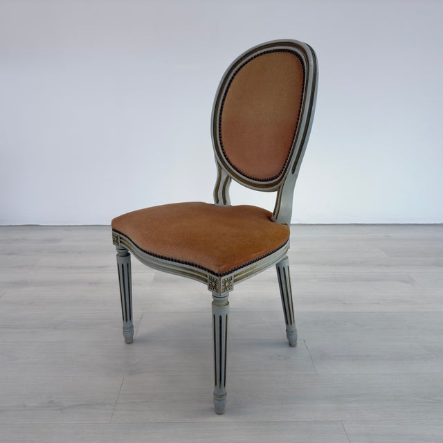 Wood French Louis XVI Style Dining Chairs – Set of 6 For Sale - Image 7 of 13