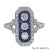 Early 21st Century Platinum (950) Natural Diamond and Natural Sapphire Elegant Ring For Sale - Image 5 of 11