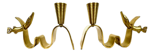 Swedish Brass Candleholder by Carl-Einar Borgström for Ystad Metall, 1940s, Set of 2
