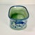 1950s Vintage Boho Chic Chinoiserie Hollywood Regency Celadon and Blue Foot Bath Catchall For Sale - Image 4 of 14
