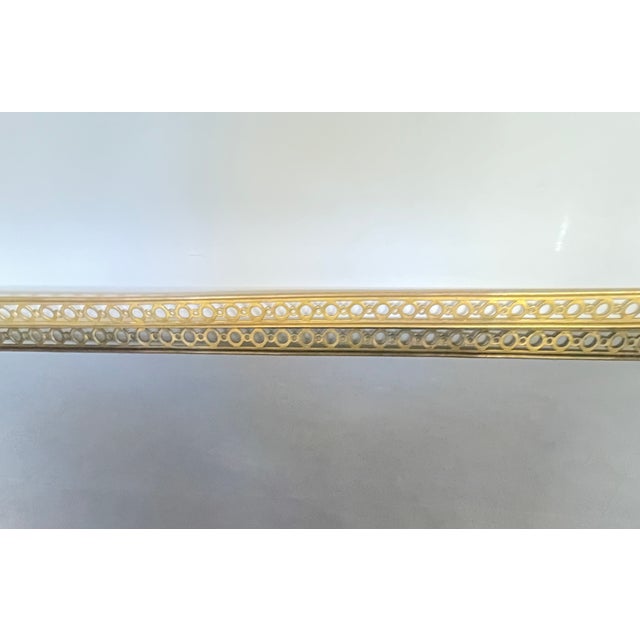 Black Glass & Gallery Cocktail Table Attributed to Maison Jansen, 1940 For Sale - Image 12 of 18