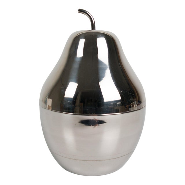 Pop Stainless Steel Pear Ice Bucket in the style of Sottsass, Italy, 1970s For Sale
