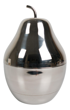 Pop Stainless Steel Pear Ice Bucket in the style of Sottsass, Italy, 1970s