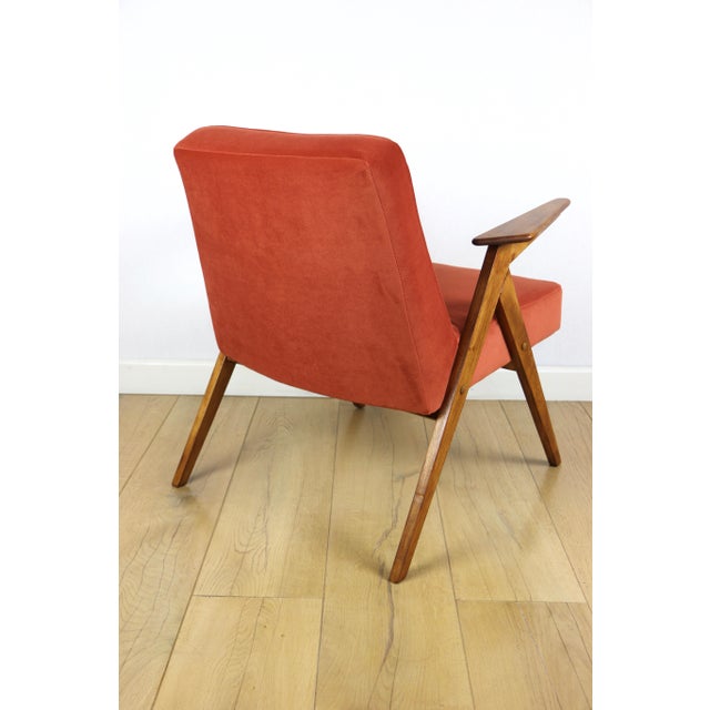Red Brick Bunny Armchair from J. Chierowski, 1970s For Sale - Image 8 of 13
