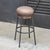 Contemporary Leather and Lacquered Metal Grasso Stool in Brown by Stephen Burks For Sale - Image 3 of 14