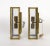 Mid 20th Century Mid 20th Century Patinated Brass Rectangle Box Sconces With Seeded Glass - a Pair For Sale - Image 5 of 12