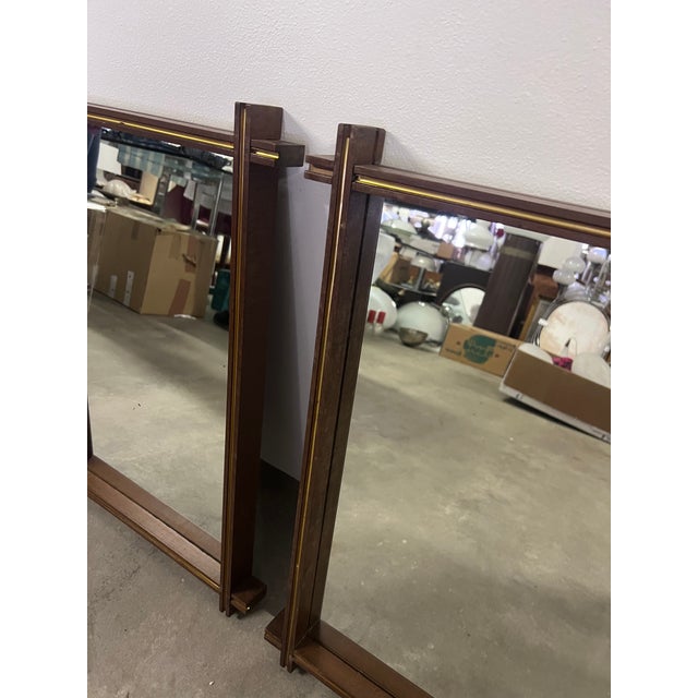 Wooden Wall Mirrors, 1960s, Set of 2, in Very Good conditions. Designed 1960 to 1969
