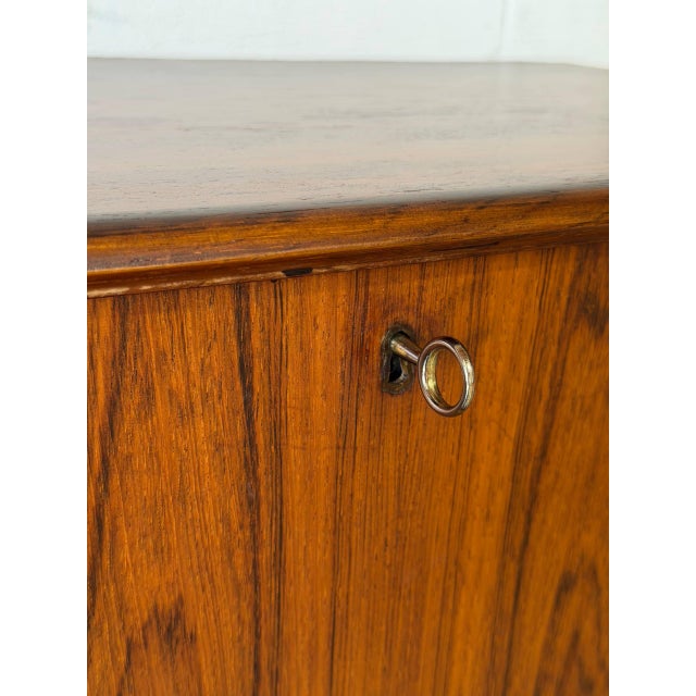 Large Rosewood Sideboard With Drop-Down Bar and Shelves Danish Mid-Century Modern 1960s For Sale - Image 16 of 16