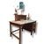 Brown Vintage Oak School Desk with Drawers For Sale - Image 8 of 9