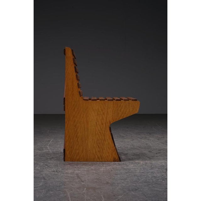 Brown Architectural Accent Chair, 1960s For Sale - Image 8 of 18