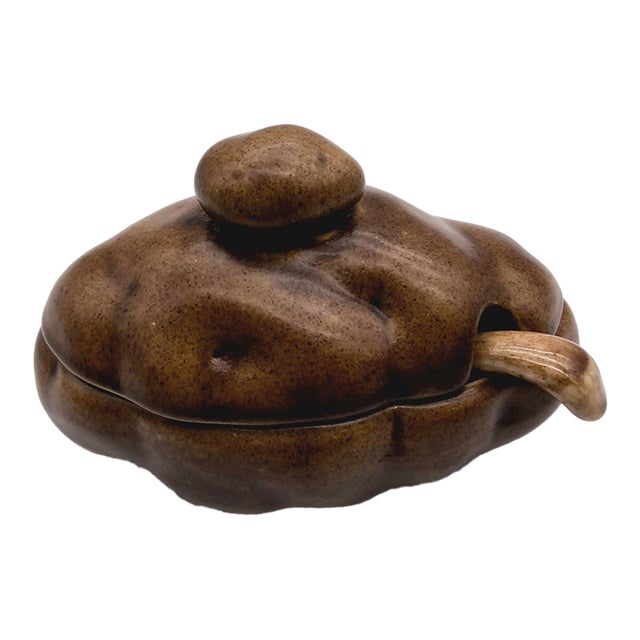 Vintage Ceramic Glazed Potato Design Serving Vessel For Sale