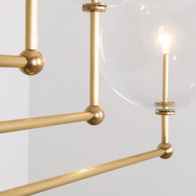Black Universe Brass Chandelier by Schwung For Sale - Image 8 of 18