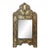 Vintage Moroccan Moorish Handmade Arched Vanity or Wall Mirror With Brass Inlay For Sale