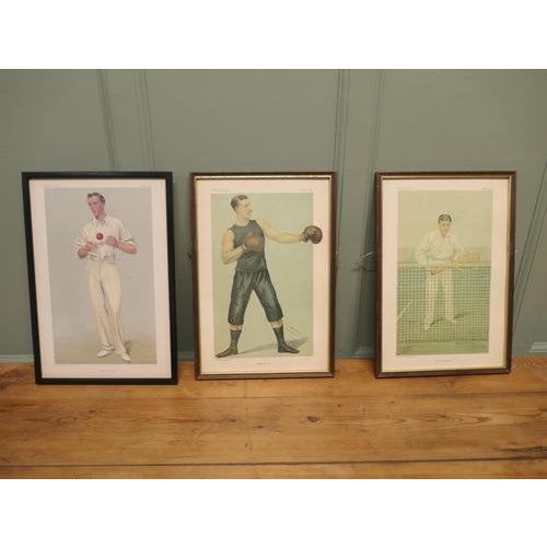 Collection of 3 Vanity Fair Sport Themed “Spy” Prints A rare collection of original coloured lithograph prints the...