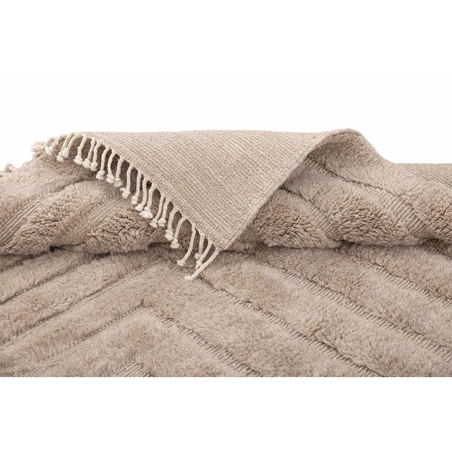 Premium Oversize Hand-Knotted Wool Rug | 12'9" X 10'1" | One of a Kind For Sale - Image 4 of 8