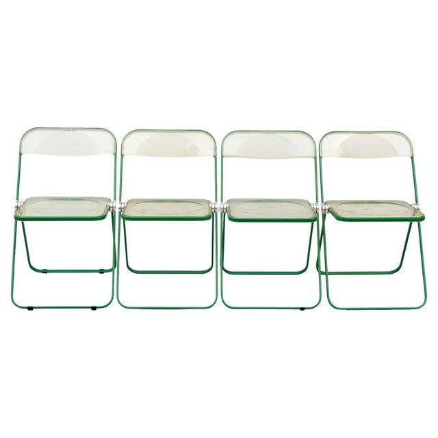 White Vintage Chairs by Giancarlo Piretti, 1970s, Set of 4 For Sale - Image 8 of 8