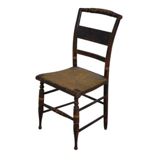 Period Early 19th Century Hitchcock Painted Side Chair For Sale