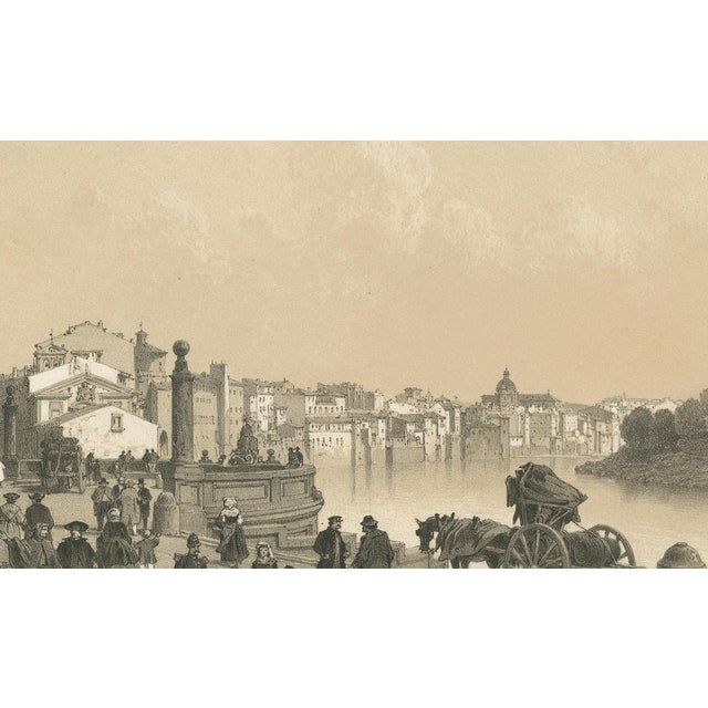 Gold Benoist, Rome on the Tiber, Porto Di Ripetta Scene, 1869, Print For Sale - Image 8 of 10