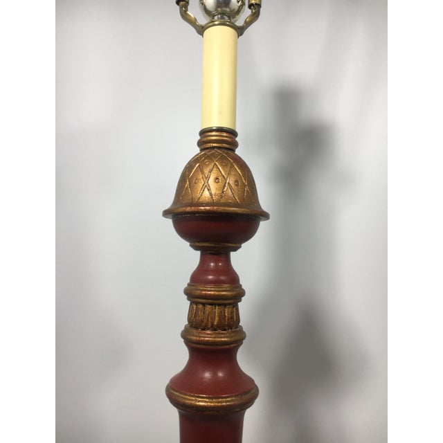 Cinnabar Red Neoclassical Style Buffet Lamps For Sale - Image 4 of 9