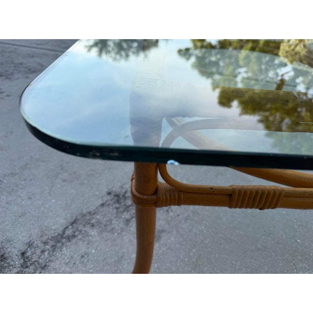 Vintage Palm Beach Bamboo + Rattan Coffee Table For Sale - Image 11 of 12