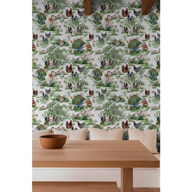 Cluckingham Toile was dreamed up right in my own backyard, inspired by the dozen or so hens that are usually wandering,...