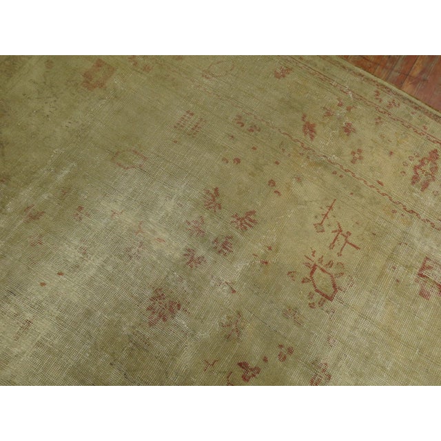 Gray 19th Century Distressed Turkish Oushak. 10'5'' X 13' For Sale - Image 8 of 11