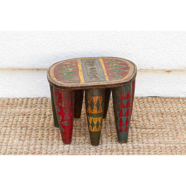 Tribal Nupe Ceremonial Carved Stool For Sale - Image 3 of 9