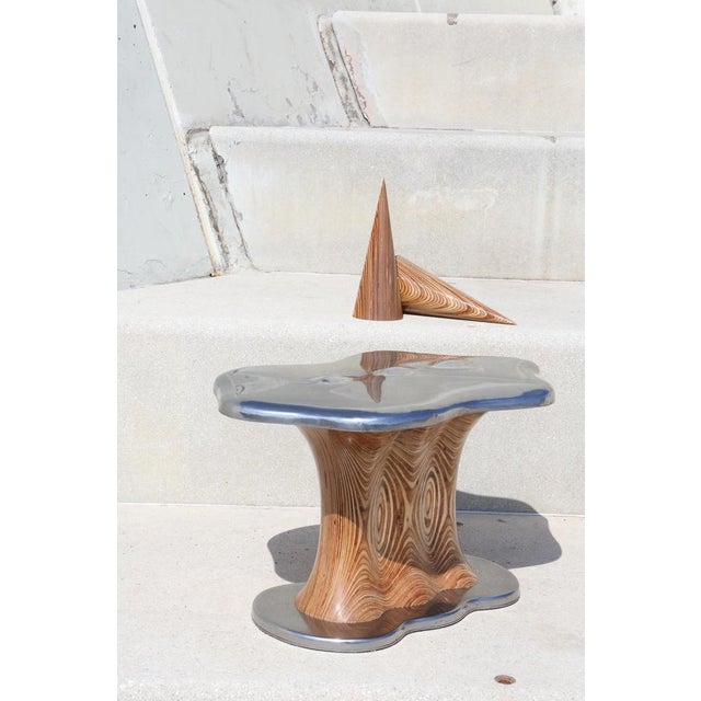 Gold Trasnfera Side Table by Alina Rotzinger For Sale - Image 8 of 9