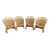 Mid 20th Century Vintage Set of 4 Braided and Weaved Rattan Barrel Dining Chairs For Sale