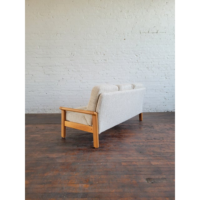 1990s 1990s Danish Modern Teak Sofa by KSL in New Bouclé For Sale - Image 5 of 15